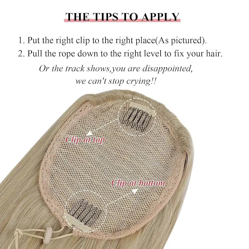 Drawstring Ponytail Extension in Beachy Blonde