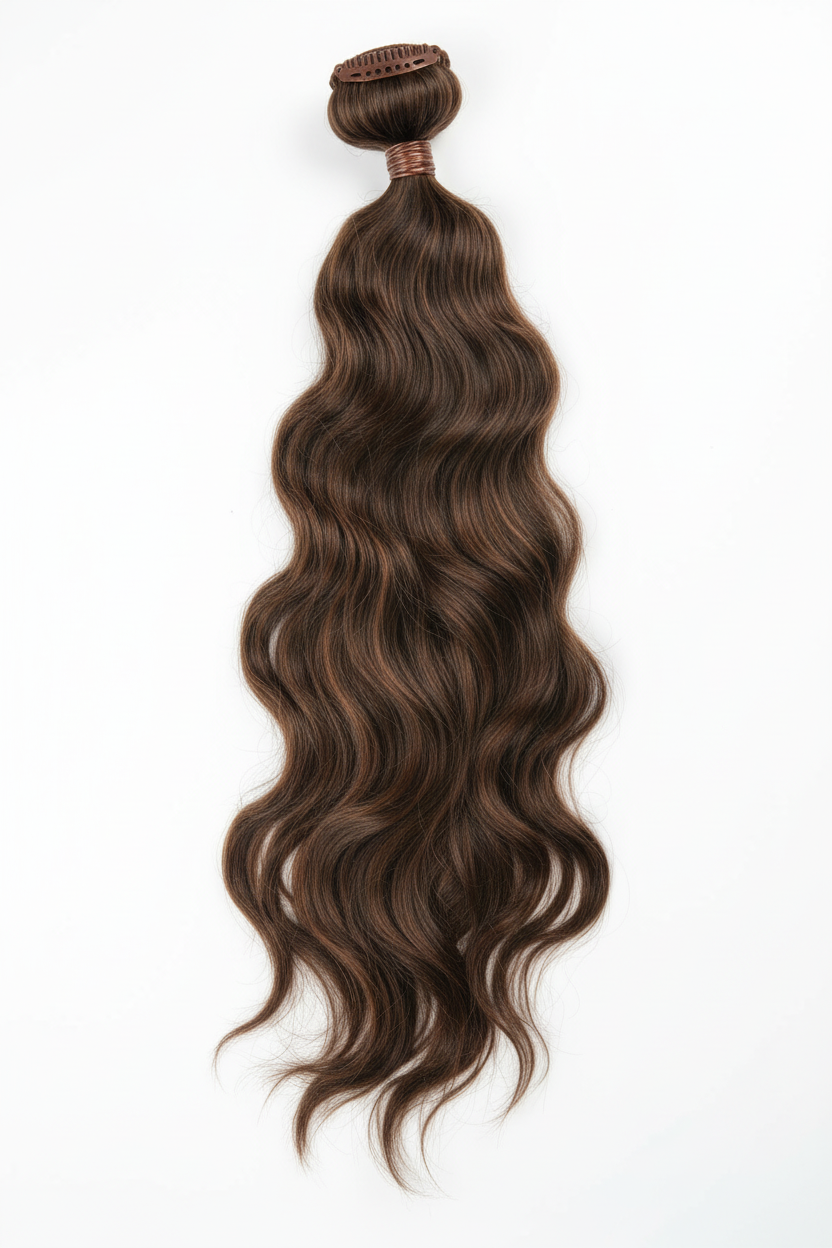 Brown ponytail hair extension