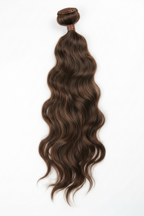 Brown ponytail hair extension